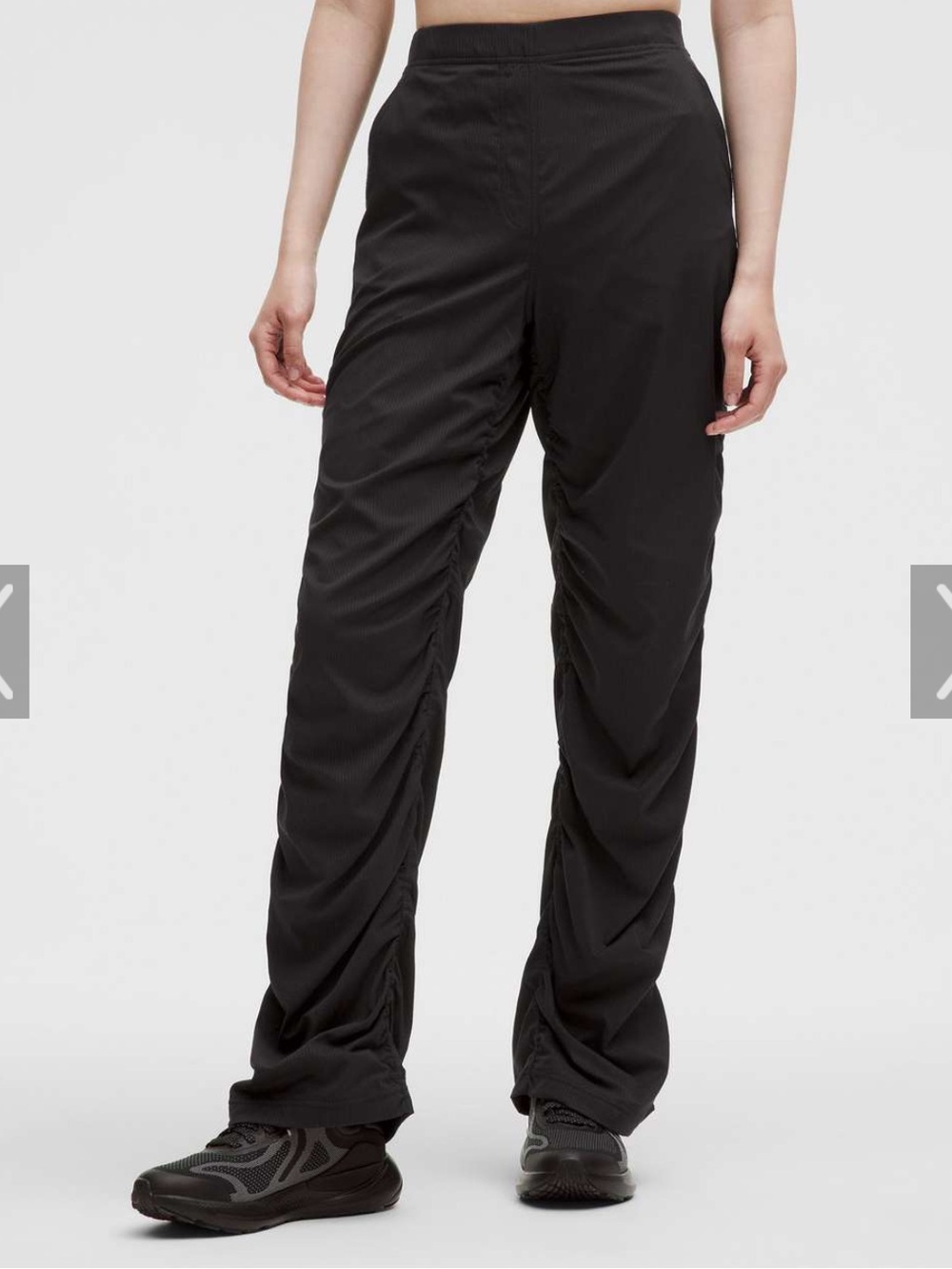 lululemon athletica Black Ruched Track Joggers